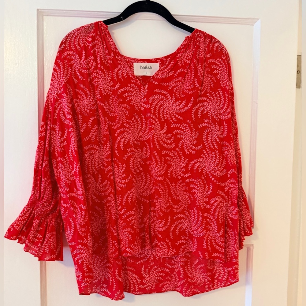 Ba&sh Scarlet Swirl Blouse